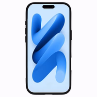 Akrilinis spalvotas magnetinis dėklas telefonui Iphone 17 Air juodas