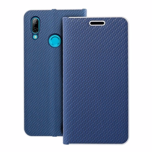 LUNA knygos dėklas Huawei P Smart 2019 mėlynas