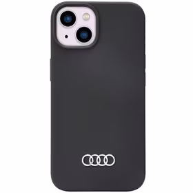 Audi silikoninis dėklas telefonui iPhone 14 6.1" juodas/juodas kietas dėklas AU-LSRIP14-Q3/D1-BK