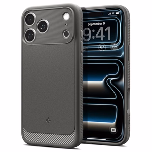 Spigen Rugged Armor MagSafe dėklas, skirtas iPhone 17 Pro Max / 18 Pro Max, pilkas