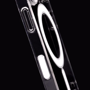 Anti Shock 1,5 mm Mag dėklas for iPhone 16 Pro 6,3" skaidrus big hole + button