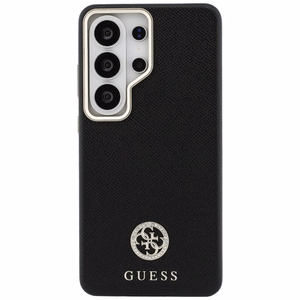 Guess dėklas Rhinestone Round Logo MagSafe for Samsung Galaxy S26 Ultra juodas