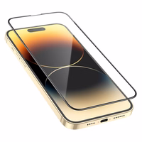 Borofone apsauginis stiklas BF8 Diamond Armor pilnas ekranas 5D didelis lankas Iphone 14 Pro - 10 vienetų