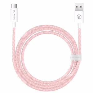 Blavec Kabelis Candy pynėtas - USB į Type C - PD 60W 3A 3 metrai Apple CarPlay/Android Auto (CCA-UC3P30) rožinis