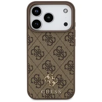 Guess 4G Small Classic Logo MagSafe dėklas iPhone 17 Pro - rudas