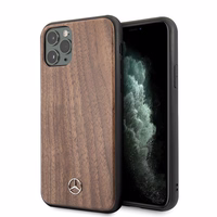 Mercedes Wood Line Walnut dėklas iPhone 11 Pro Max - rudas