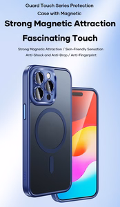 Rock Guard Touch Matte serijos magnetinis dėklas Iphone 15 Plus baltas