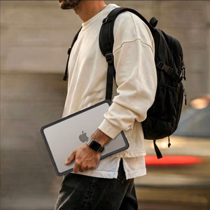 Tech-Protect Velar Case for MacBook Air 13" 2023 / 2024 / 2025 / 2026 - Transparent Black