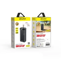 Išorinė baterija Power Bank Awei PA-12 5V/3A 30000mAh juoda