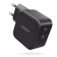 "Choetech GaN" C tipo USB sieninis įkroviklis 61W Power Delivery juodas (Q6006)