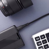 FORCELL F-ENERGY C344 kabelis Type C į Type C QC4.0 PD 3A 60W Silikoninis 1 m juodas