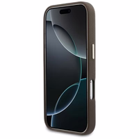 GUESS dėklas IPHONE 17 Pro GUHCP17L5PS4RGGW (PU FW Resin Logo) rudas