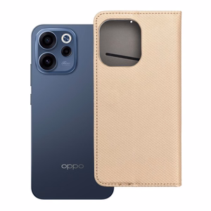 Atverčiamas Smart Case Book dėklas, skirtas Oppo Reno 15, auksinis