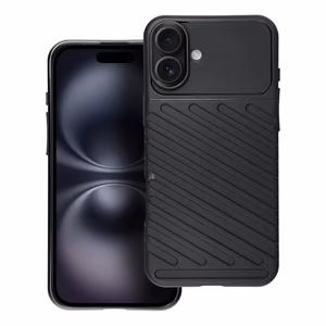 THUNDER dėklas telefonui IPHONE 16 Plus juodas