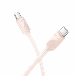 Kabelis USB-C į USB-C Hoco 3A 60W 1 m X114 rožinis