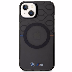 Dėklas BMW BMHMP14SHGPK iPhone 14 6.1" pilka/pilka Raštas MagSafe