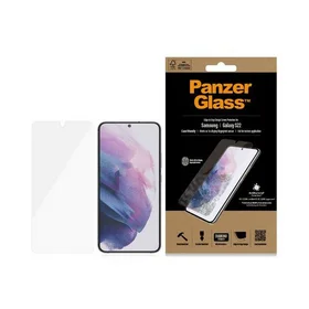 PanzerGlass E2E Microfracture antibakterinis stiklas Samsung Galaxy S22 - su juodu rėmeliu