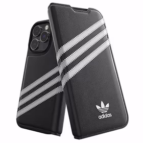 Adidas OR Dėklas telefonui Booklet PU iPhone 14 Pro juodas/baltas 50196