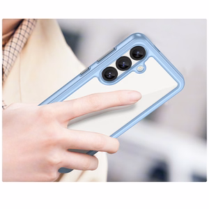 Kosminis dėklas su gelio rėmu Samsung Galaxy S25 - mėlynas