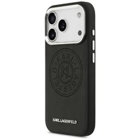 Karl Lagerfeld Point & Metal Logo Magnetinis dėklas telefonui iPhone 17 Pro - Juodas