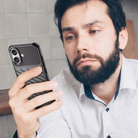 Thunder dėklas telefonui iPhone 16 silikoninis dėklas - juodas