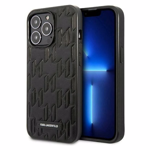 Karl Lagerfeld KLHCP13LMNMP1K iPhone 13 Pro / 13 6.1" dėklas telefonui (m) juodas / juodas Monogramos plokštelė