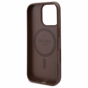 Guess GUHMP16LP4ROPEMCW iPhone 16 Pro 6.3" rudas/rudas kietas dėklas 4G Gėlių Raštas Magnetinis