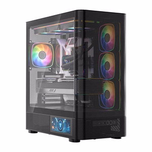 MODECOM kompiuterio korpusas Volcano AQ400 ARGB Midi Juoda