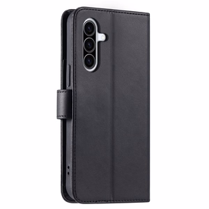 Samsung Galaxy A37 5G Leather Wallet Case with Stand and Shoulder Strap - Black