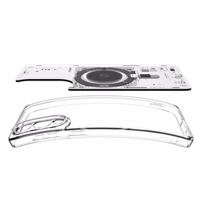 Spigen Ultra Hybrid Mag dėklas su MagSafe Samsung Galaxy S25 Edge su spauda - permatomas