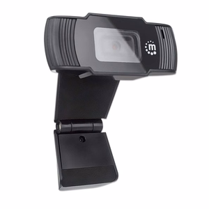 Manhattan USB internetinė kamera, 2 megapikseliai, 1080p Full HD, USB-A, integruotas mikrofonas, reguliuojamas laikiklis, 30 kadrų per sekundę, juoda, trejų metų garantija