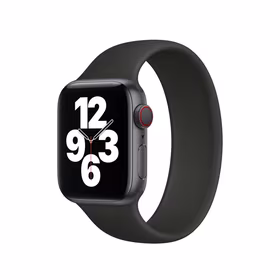 APPLE DIRŽELIS SOLO MYNC2ZM/A SILIKONINIS APPLE WATCH DIRŽELIS 44MM / 45MM JUODAS DYDIS 2 BE PAKUOTĖS
