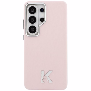 Dėklas Karl Lagerfeld K Metal Logo MagSafe Samsung Galaxy S26 Ultra rožinis