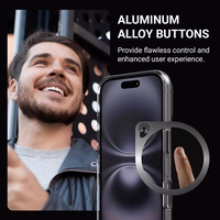 Crong Clear MAG Pro - iPhone 16 MagSafe dėklas (juodas)