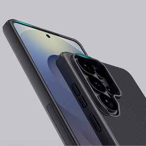 Nillkin Super Frosted Shield Pro magnetinis MagSafe suderinamas dėklas skirta Samsung Galaxy S26 Ultra juodas