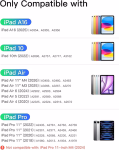 Inateck KB04122 AceTouch dėklas su klaviatūra, skirtas iPad 10.9–11", pilkas