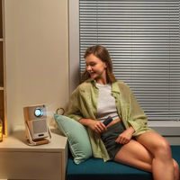 "Yaber T2 Plus" LCD FullHD 1080p multimedijos projektorius su JBL garsiakalbiais - smėlio spalvos