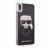 Karl Lagerfeld KLHCI65ICGBK iPhone XsMax juodas Iconic Glitter dėklas