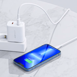 Acefast sieninis įkroviklis USB Type C / USB 20W, PPS, PD, QC 3.0, AFC, FCP baltas (A25 baltas)