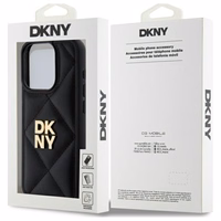 DKNY Quilted Stack Logo dėklas telefonui iPhone 15 Pro Max - juodas