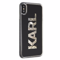 Karl Lagerfeld KLHCI65KAGBK iPhone Xs Max juodas Karl logo Glitter