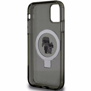 Karl Lagerfeld Ring Stand Karl&Choupette MagSafe чехол для iPhone 11 / Xr - чёрный