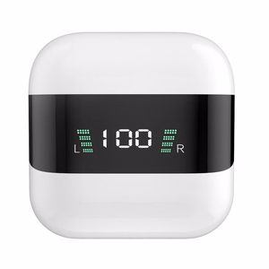 Bluetooth laisvų rankų įranga Dudao U15S Balta (su LED ekranu)