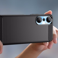 Karbono dėklas telefonui Infinix Hot 20 (m) - juodas