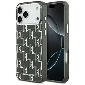 Karl Lagerfeld IML KL Monograma Magnetinis dėklas iPhone 17 Pro Max - juodas