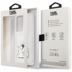 Karl Lagerfeld Choupette Fun Dėklas Samsung Galaxy S21 Ultra - Permatomas