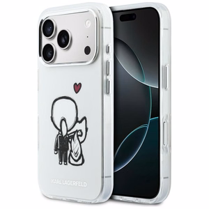 Karl Lagerfeld Karl & Choupette Back MagSafe Dėklas for iPhone 17 Pro - Clear