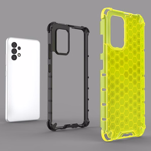 Korinio dizaino dėklas šarvuotas dangtis su geliniu rėmeliu Samsung Galaxy A03s (166.5) juodas