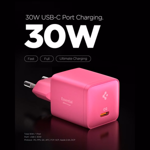 „Spigen Essential EE301EU“ 1 jungties 30 W maitinimo adapteris – rožinis