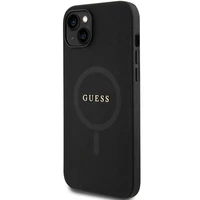 Guess GUHMP15MPSAHMCK iPhone 15 Plus 6.7" juodas/juodas kietas dėklas Saffiano MagSafe